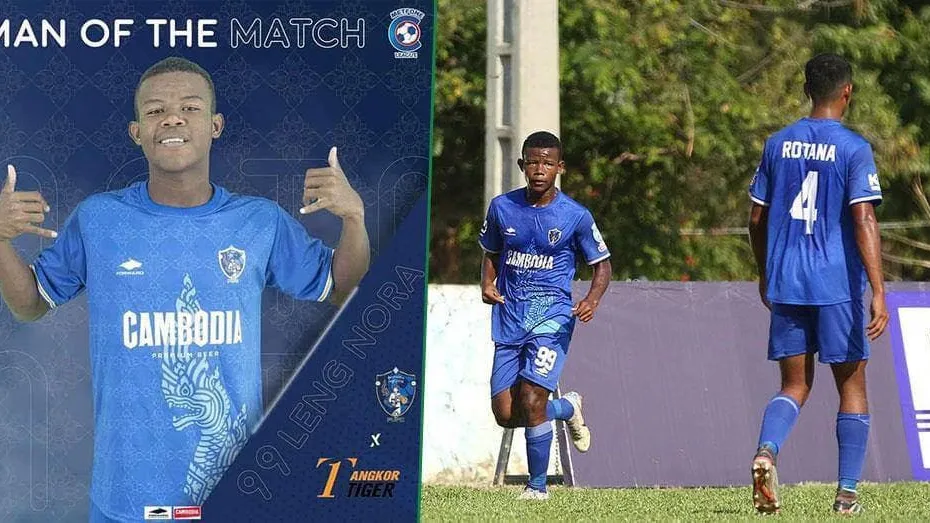 កីឡាករបាល់ទាត់យុវជនវ័យ១៧ឆ្នាំ ឡេង ណូរ៉ា កំពុងទទួលបានការចាប់អារម្មណ៍យ៉ាងខ្លាំង ពីទស្សនិកជន