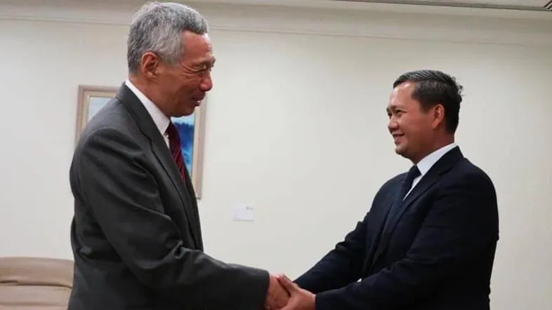 នាយករដ្ឋមន្ត្រីសិង្ហបុរី អបអរសាទរឯកឧត្តមបណ្ឌិត ហ៊ុន ម៉ាណែត ដែលត្រូវបានព្រះមហាក្សត្រត្រាស់បង្គាប់ចាត់តាំងជានាយករដ្ឋមន្ត្រីកម្ពុជា