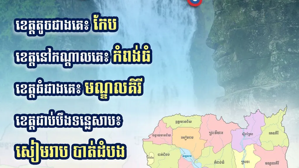 ខេត្តជាប់បឹងទន្លេសាប និងខេត្តមួយចំនួនផ្សេងៗទៀតក្នុងប្រទេសកម្ពុជា៖
