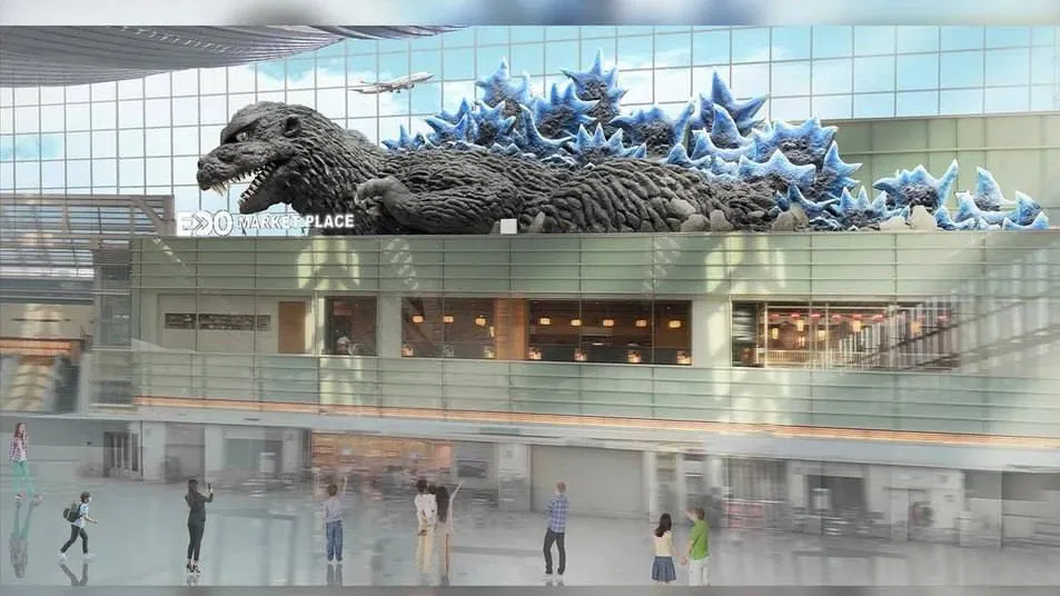 ជប៉ុនសង់រូបសំណាក់សត្វចម្លែកធំបំផុតក្នុងលោកបង្អួតអ្នកដំណើរនៅព្រលានយន្តហោះ