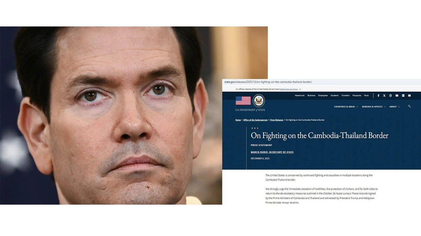 ក្រសួងការបរទេសអាមេរិកបារម្ភពីជម្លោះព្រំដែនកម្ពុជា-ថៃ
