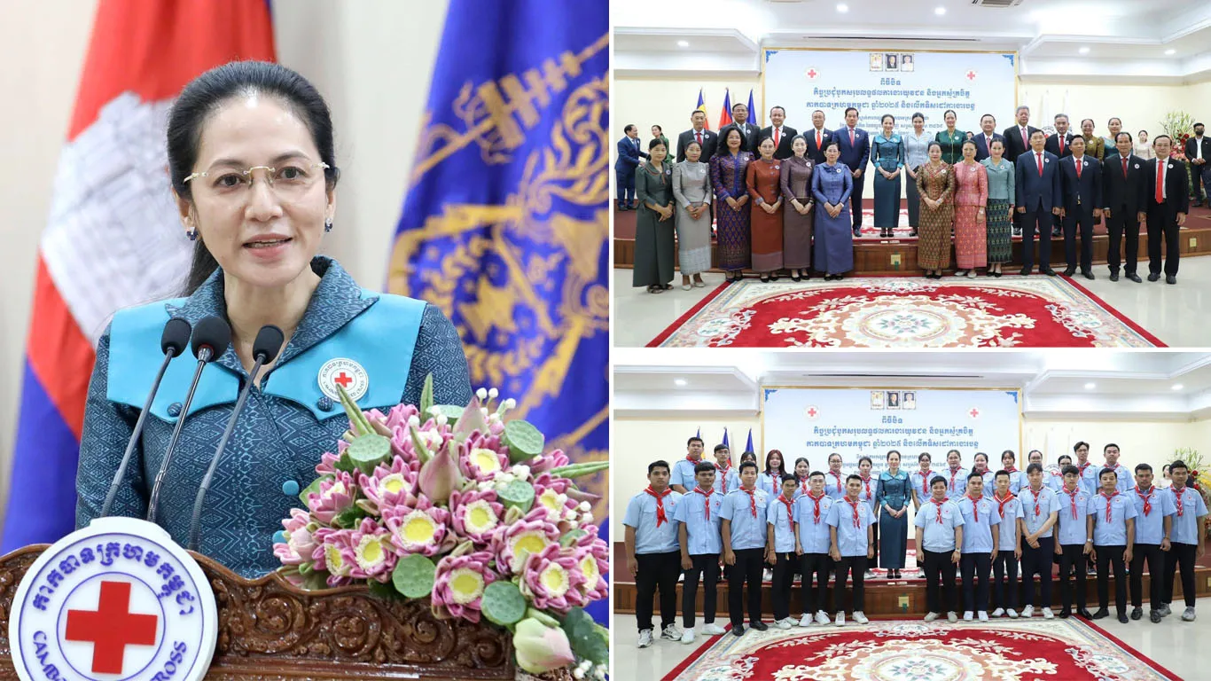 លោកជំទាវបណ្ឌិត ពេជ ចន្ទមុន្នី សរសើរអ្នកចូលរួមបេសកកម្មជួយពលរដ្ឋភៀសសឹក គ្រួសារយុទ្ធជនរបួស និងពលីនៅ​ព្រំដែនកម្ពុជា-ថៃ