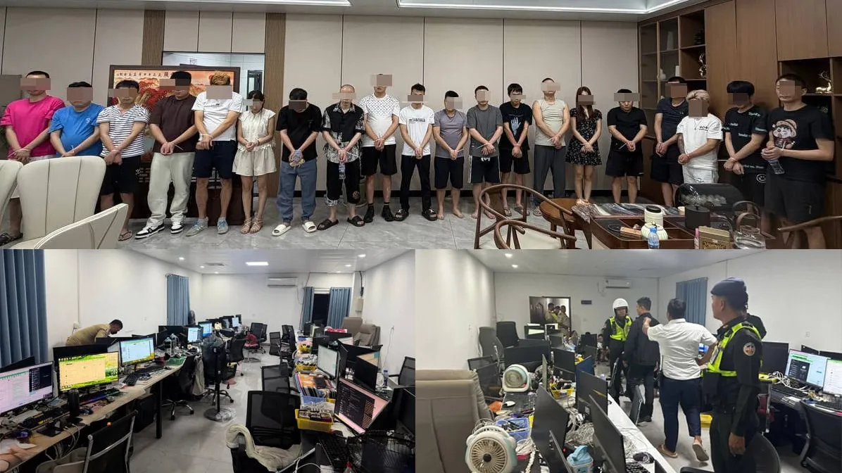 កម្លាំងចម្រុះបើកប្រតិបត្តិការបង្ក្រាបបទល្មើសបច្ចេកវិទ្យាទាំងយប់ឃាត់ខ្លួនជនបរទេស២០នាក់