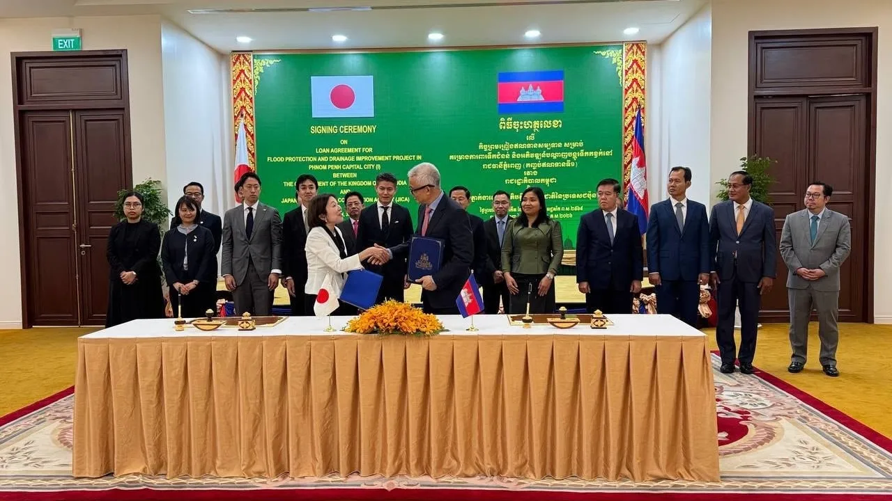 កម្ពុជា-ជប៉ុន ចុះហត្ថលេខាលើកិច្ចព្រមព្រៀងឥណទានសម្បទានសម្រាប់គម្រោងការពារទឹកជំនន់ និងអភិវឌ្ឍន៍បណ្តាញបង្ហូរទឹកកខ្វក់ នៅរាជធានីភ្នំពេញ