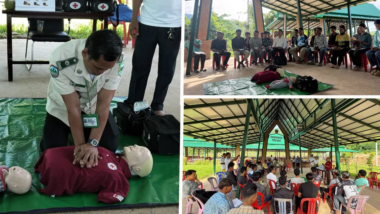 ក្រសួងបរិស្ថាន ពង្រឹងសមត្ថភាពសង្គ្រោះបឋមដល់សហគមន៍តំបន់ការពារធម្មជាតិដើម្បីលើកកម្ពស់សុវត្ថិភាពជូនភ្ញៀវទេសចរណ៍នៅតំបន់លម្ហែបៃតង «ភ្នំខ្នងផ្សារ»