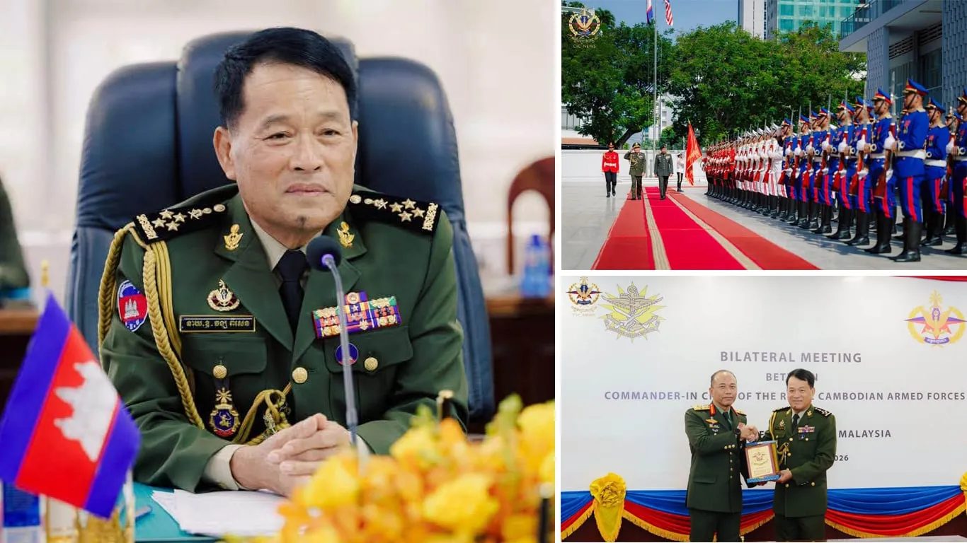 អគ្គមេបញ្ជាការកងទ័ពកម្ពុជា-ម៉ាឡេស៊ី ប្តេជ្ញាពង្រឹងកិច្ចសហប្រតិបត្តិការយោធា និងរួមគ្នាគាំទ្រដំណោះស្រាយដោយសន្តិវិធីនៅក្នុងតំបន់