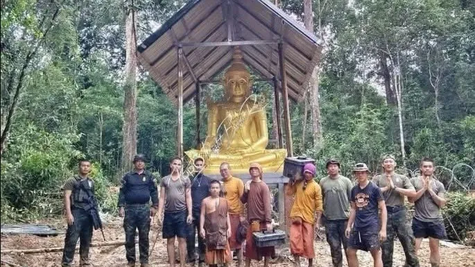 កម្ពុជាតវ៉ាករណីថៃដំឡើងព្រះពុទ្ធបដិមាមួយអង្គលើដីខ្មែរនៅខេត្តឧត្តរមានជ័យ