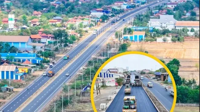 វឌ្ឍនភាពគម្រោងពង្រីកផ្លូវជាតិលេខ៧ ពីស្គន់ទៅក្រុងកំពង់ចាម សម្រេចបានជិត ៩០ភាគរយ