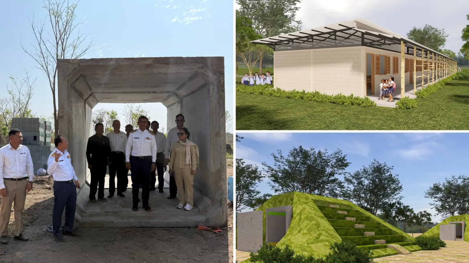 ក្រសួងសង់អគារសិក្សា និងលេណដ្ឋាន នៅ​សាលា​បឋមសិក្សា​គីរីវ័ន្តសែនជ័យ