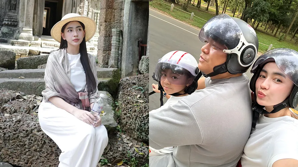 សិទ្ធិ នីកា ជាមួយស្វាមី និងកូនប្រុសកម្សាន្ត​លើទឹកដីសៀមរាប