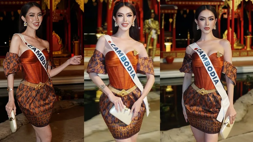 ហ្វីយ៉ាតា បង្ហាញសម្រស់ឆើតឆាយ​ជាមួយ​រ៉ូបសូត្រ និងគ្រឿងខ្មែរក្នុងកម្មវិធីប្រកួត Miss Universe 2025