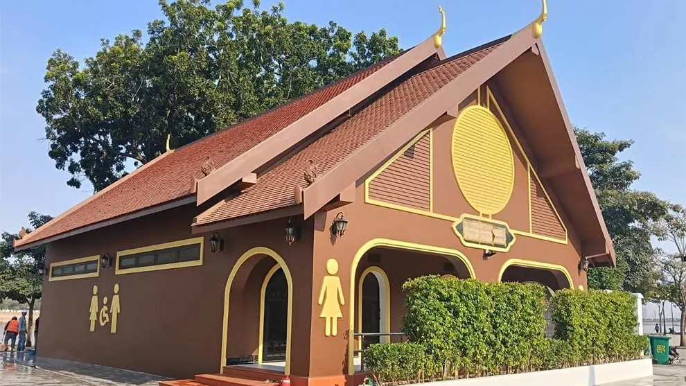 រដ្ឋបាលរាជធានីភ្នំពេញ សង់បន្ទប់ទឹកសាធារណៈ រំលេចរចនាបថខ្មែរ នៅសួនមាត់ទន្លេ Walk Street