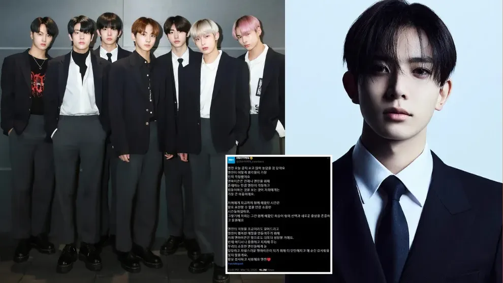ENHYPEN បញ្ចេញសំណេរក្ដុកក្ដួល ក្រោយ Heeseung ចាកចេញពីក្រុម