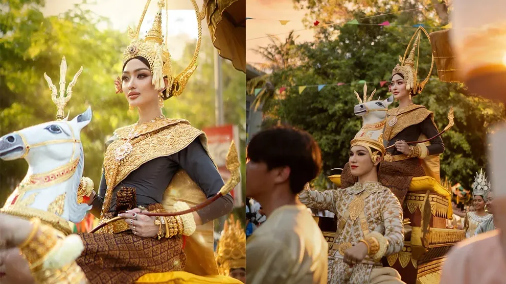 ពេជ្រ វត្តីសារ៉ាវឌ្ឍី គ្រងឈុតទេវតាឆ្នាំថ្មី បង្ហាញអត្តសញ្ញាណ ប្រពៃណី ទំនៀមទម្លាប់ខ្មែរ