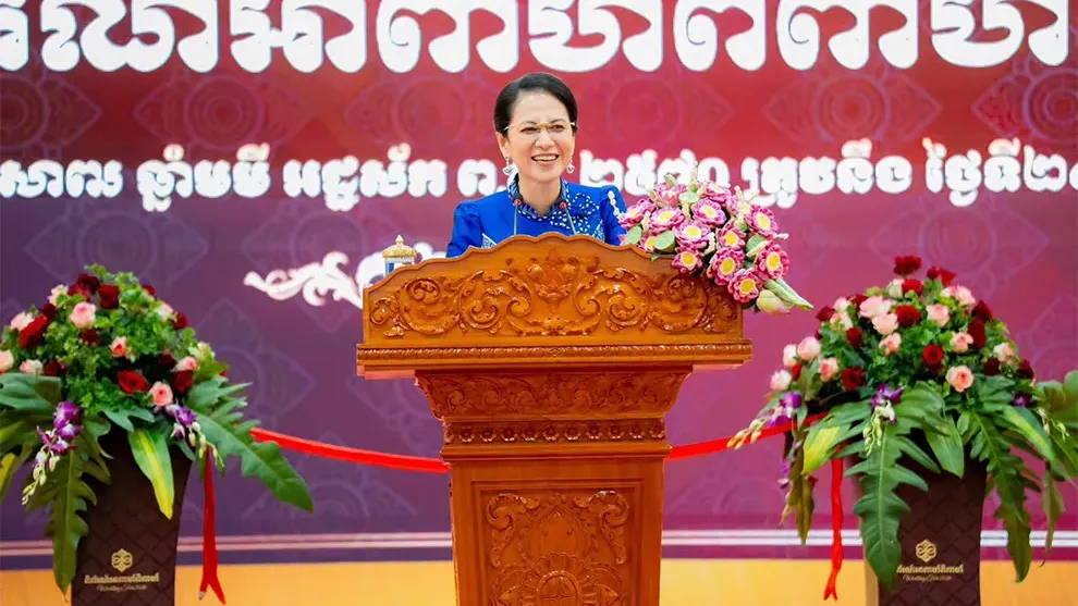 លោក​ជំទាវ ពេជ ចន្ទមុន្នី ហ៊ុនម៉ាណែត ផ្ដល់អនុសាសន៍បំផុសគំនិតលើកស្ទួយមង្គលការខ្មែរ