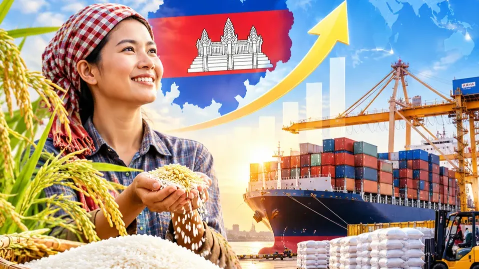 កំណត់ត្រាប្រវត្តិសាស្ត្រ! កម្ពុជានាំចេញអង្ករលើស ១លានតោន ជាលើកដំបូងទៅកាន់ទីផ្សារអន្តរជាតិ