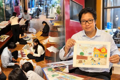 ស្នាដៃគំនូរកុមារជាង៤ពាន់ផ្ទាំង មកពីសាលាបឋមសិក្សាទូទាំងប្រទេស ដើម្បីអបអរសាទរ ទិវាគ្រូបង្រៀន ៥ តុលា