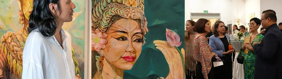 Image for article: ពិព័រណ៍គំនូរស្នាដៃឯករបស់ ណូត ដារ៉ូ និងការសម្ពោធមុខម្ហូបខ្មែរសហសម័យ ទាក់ទាញទស្សនិកជនយ៉ាងច្រើនកុះករ