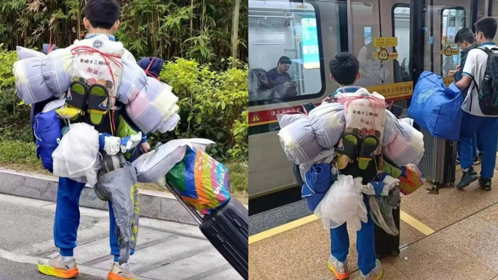 មួយឆ្នាំចូលឆ្នាំម្ដង! សិស្សចិនវ័យ ១៤ឆ្នាំម្នាក់វេចអីវ៉ាន់អស់ពីបន្ទប់ស្នាក់នៅទៅលេងស្រុកកំណើត