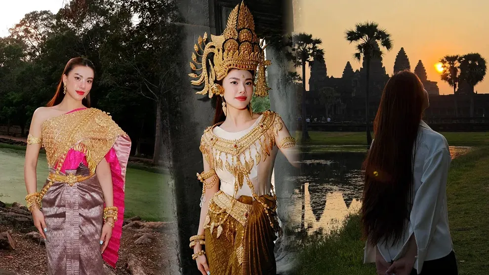 បវរកញ្ញា Nguyễn Huỳnh Kim Duyên ដូចមិនអស់ចិត្តពីស្រុកខ្មែរសោះ បង្ហោះរូបភាពវីដេអូជាហូរហែនៅសៀមរាប