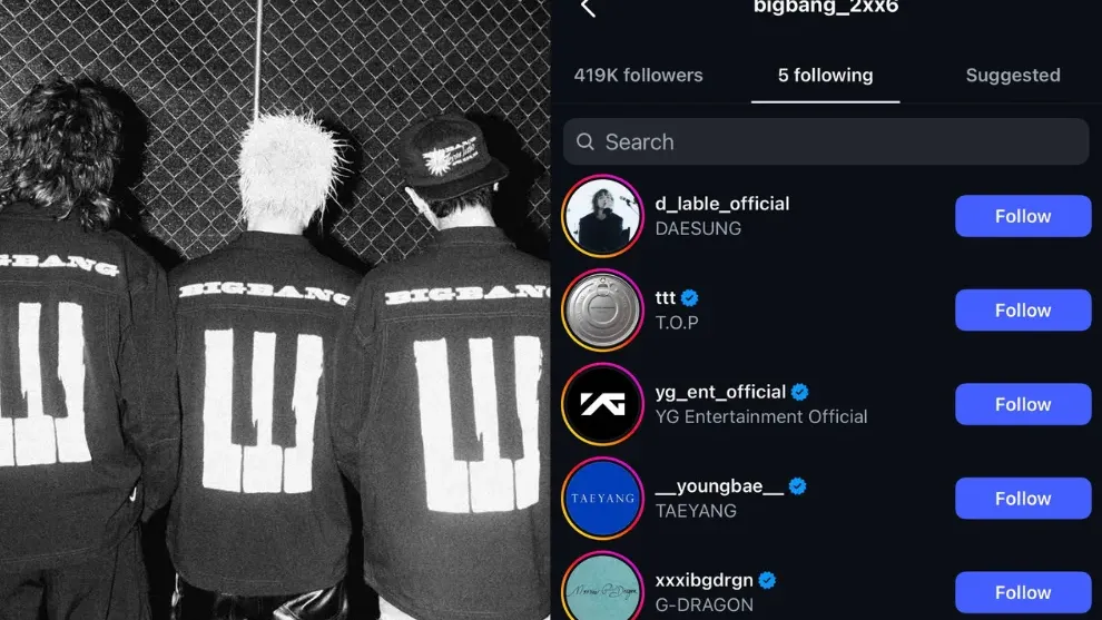 V.I.P សង្ស័យថា BIGBANG អាចនឹងត្រឡប់មកវិញ ៤នាក់ ព្រោះ Instagram ថ្មីមានចុចតាមដាន T.O.P ដែរ