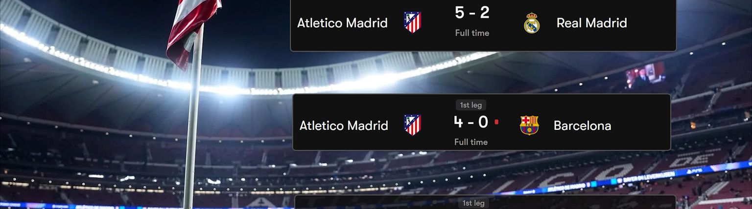 ស្ថានភាពទីលាន ក្លាយជាកត្តាសំខាន់ឱ្យក្រុមខ្លាំងៗមួយចំនួនចាញ់យ៉ាងស្ពឹកមុខ នៅទឹកដី Atletico - Article Thumbnail