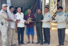 ពលរដ្ឋ​ប្រទះ​ឃើញ​ដង​ខ្លួន​ទេវរូប​សតវត្សរ៍ទី១១ នៅទួលបុរាណស្រុក​ជាំ​ក្សាន្ត
