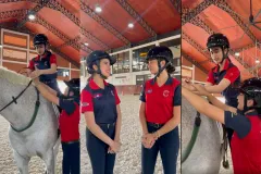 គួរឲ្យស្រលាញ់ទាំងគូ! ព្រះនាង ជេនណា ឲ្យបងស្រីជីដូនមួយ ​ព្រះនាង អម្រិតា បង្ហាត់ពីរបៀបជិះសេះ - Article