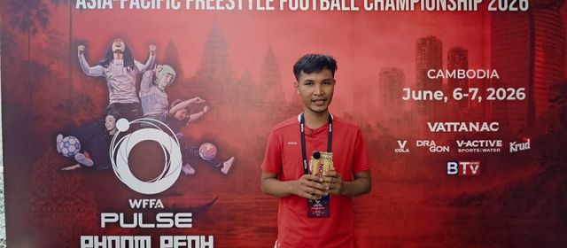 ឆ្លៀតពីការងារជាអ្នករចនារូបភាព យុវជន ផ្លម ធិញហួយ ចូលរួមប្រកួត freestyle ជើងឯកប៉ាស៊ីហ្វិក