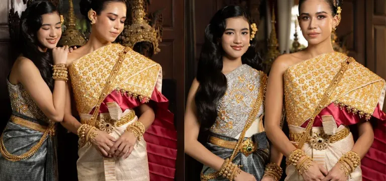 បងប្អូនគំរូ! ព្រះនាង អេម៉ា និងម្ចាស់ប្អូន គ្រងឈុតស្បៃជាគូ ស្អាតគ្មានកន្លែងទាស់