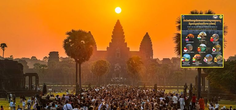 ប្រាសាទអង្គរវត្ត ស្ថិតក្នុង TOP10 នៃតំបន់បេតិកភណ្ឌពិភពលោកស្អាតបំផុតរបស់អង្គការយូណេស្កូ