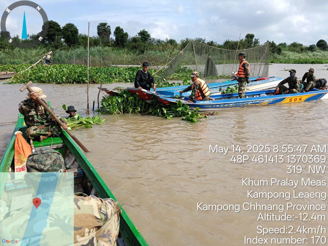 កម្លាំងប្រតិបត្តិការសឹករងកំពង់ឆ្នាំង នៅតែបន្តសកម្មភាពដឹកនាំកម្លាំងចុះបង្ក្រាបបទល្មើសនេសាទនៅក្នុងភូមិសាស្ត្រ ខេត្តកំពង់ឆ្នាំង និង ខេត្តកំពង់ធំ