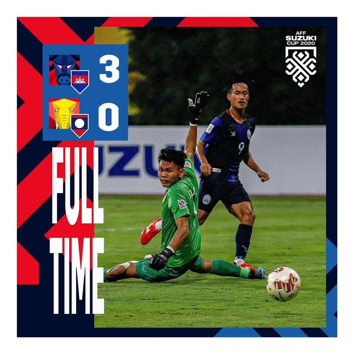 គោព្រៃកម្ពុជា ទទួលបាន៣ពិន្ទុដំបូង ក្រោយឈ្នះឡាវ ៣០ នៃពាន AFF Suzuki Cup